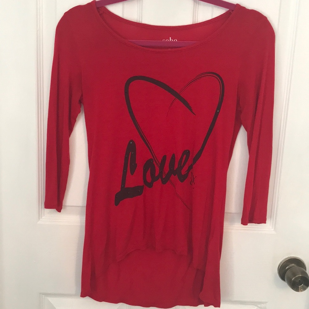 New York & Co Red T-shirt
